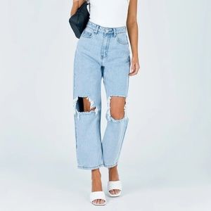 Princess Polly ~ OXFORD MOM JEANS MID WASH DENIM
